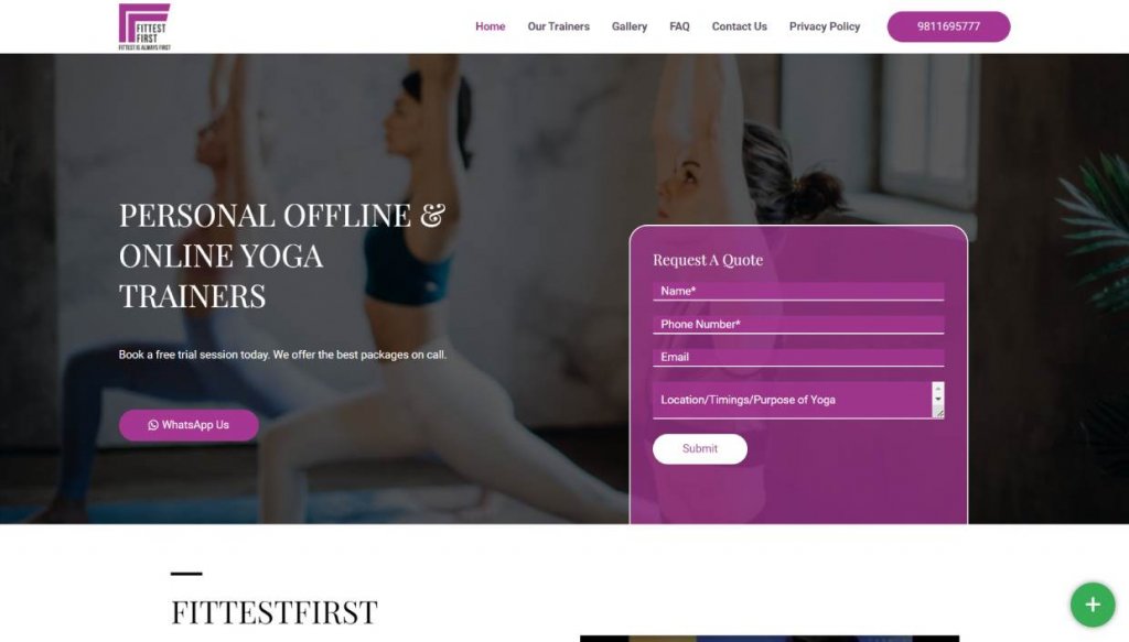 FittestFirst Website Screenshot