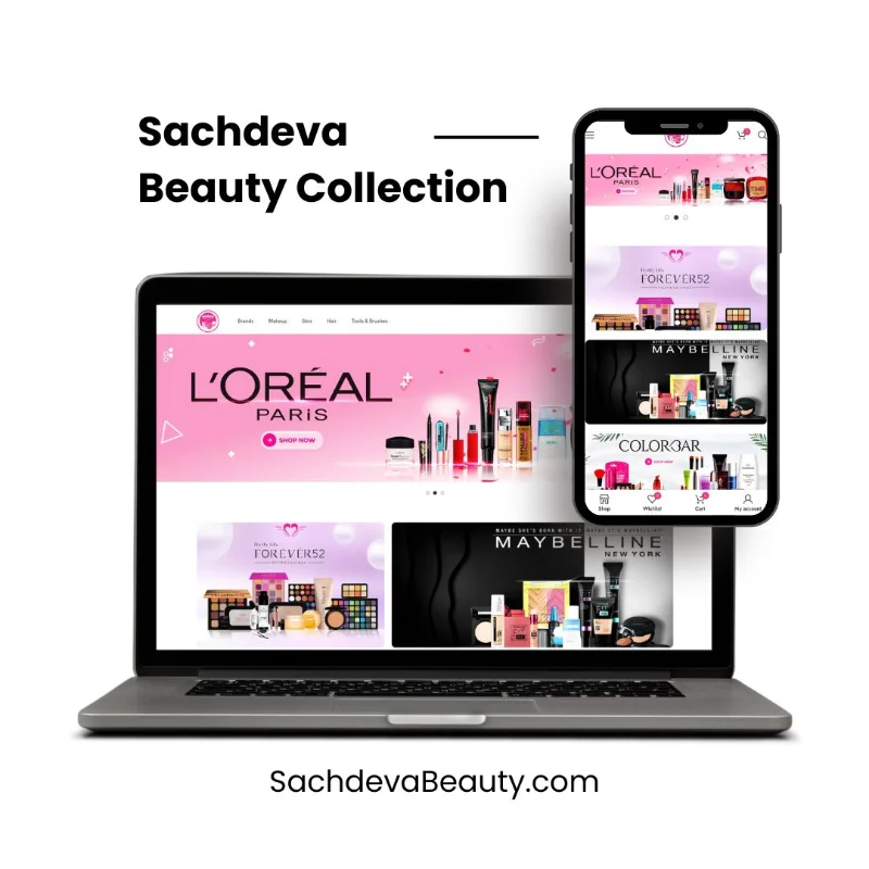 Sachdeva beauty website mockup