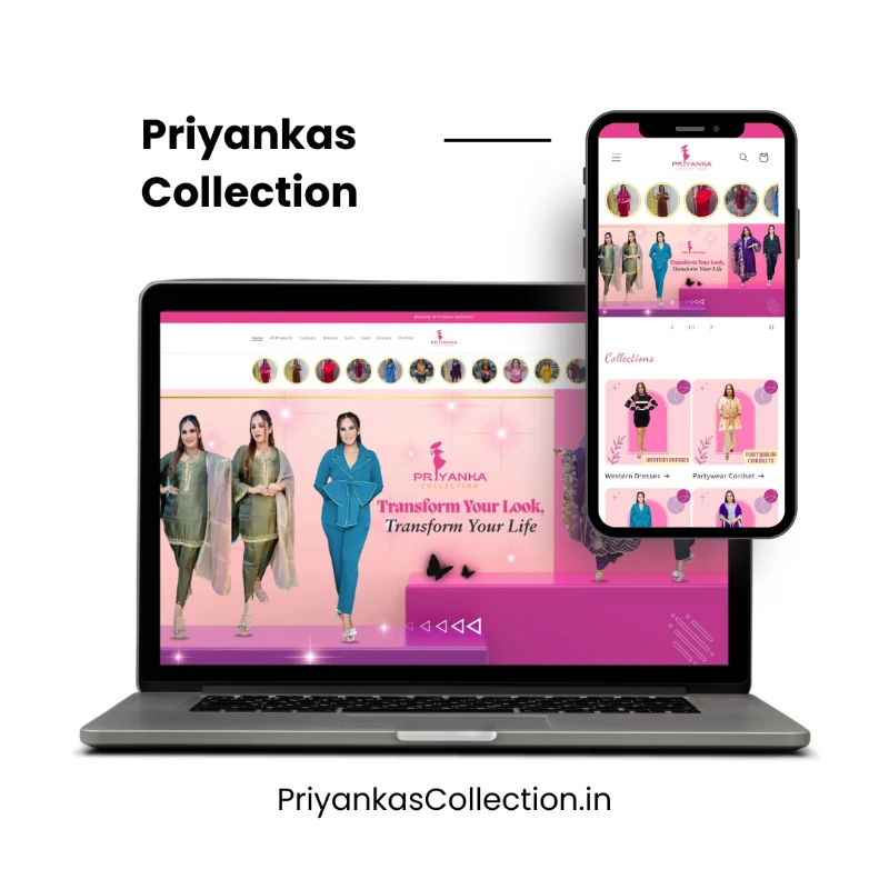 Priyankas Collection Smg Website Mockup