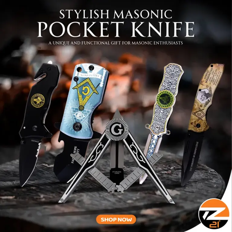 Stylish Masonic Pocket Knife A Unique And Functional Gift For Masonic Enthusiasts