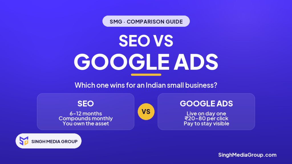 SEO vs Google Ads,SEO or Google Ads,Google Ads vs SEO cost,which is better SEO or Google Ads,digital marketing Delhi NCR